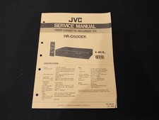JVC Oryginalna instrukcja serwisowa HR-D500EK Nagrywarka kaset wideo VHS lipiec 1988