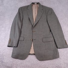 Jos A Bank Mens Wool 40R Gray Traveler Collection Tailored Fit Sportscoat