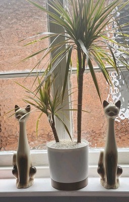 Ceramic Siamese Cat Pair From 1960