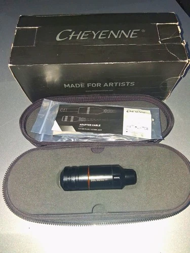 Cheyenne Sol Nova 2.5 Adjustable Black Tattoo Pen w/ Adapter Cable Case Box - product listing photo