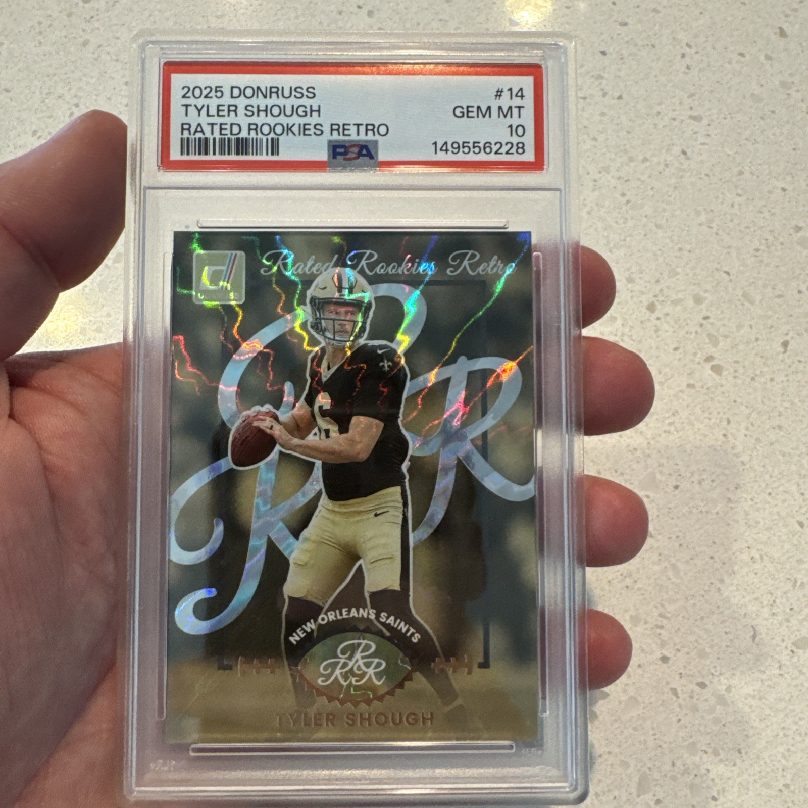 Tyler Shough 2025 Donruss Rated Rookies Retro Rookie Card RC PSA 10 Gem
