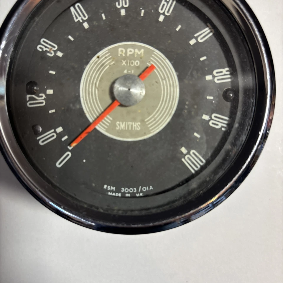 Tacómetro Smiths 4:1 genuino contador de revoluciones RSM 3003/01 BSA Triumph 750 funcionando Reino Unido Foto 2 de 4