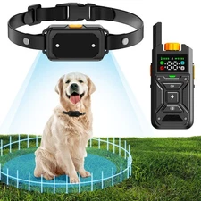 2 IN 1 Wireless Dog Fence, Dog Training Collar with Remote Control Waterproof