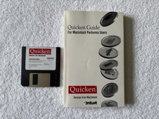 Vintage Mac Software: QUICKEN 4 Intuit 3.5" Floppy  Manual - TESTED WORKING