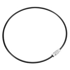 4Pcs, Black Wire Keychain 2x250mm Key Ring Loop Cable Coated Stainless Steel