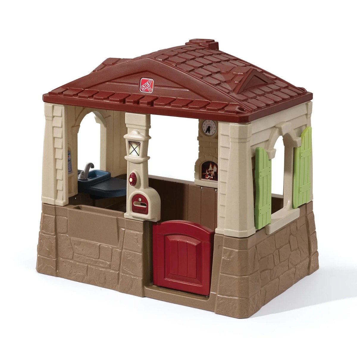 Step2 Neat Tidy Cottage II Brown Playhouse Plastic Kids Outdoor