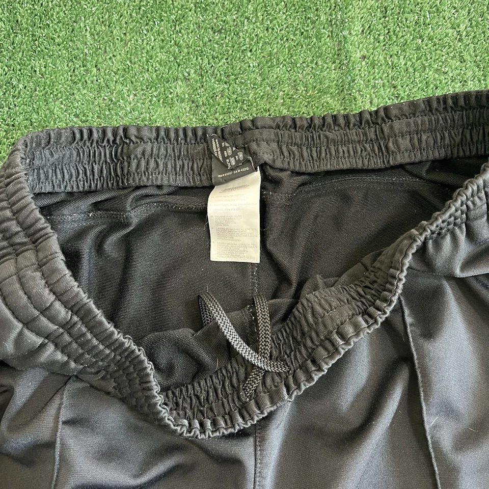 VTG Adidas Track Pants Mens XL Black Gray Striped Baggy Wide-Leg 20" Open Y2K - Image 3 of 4