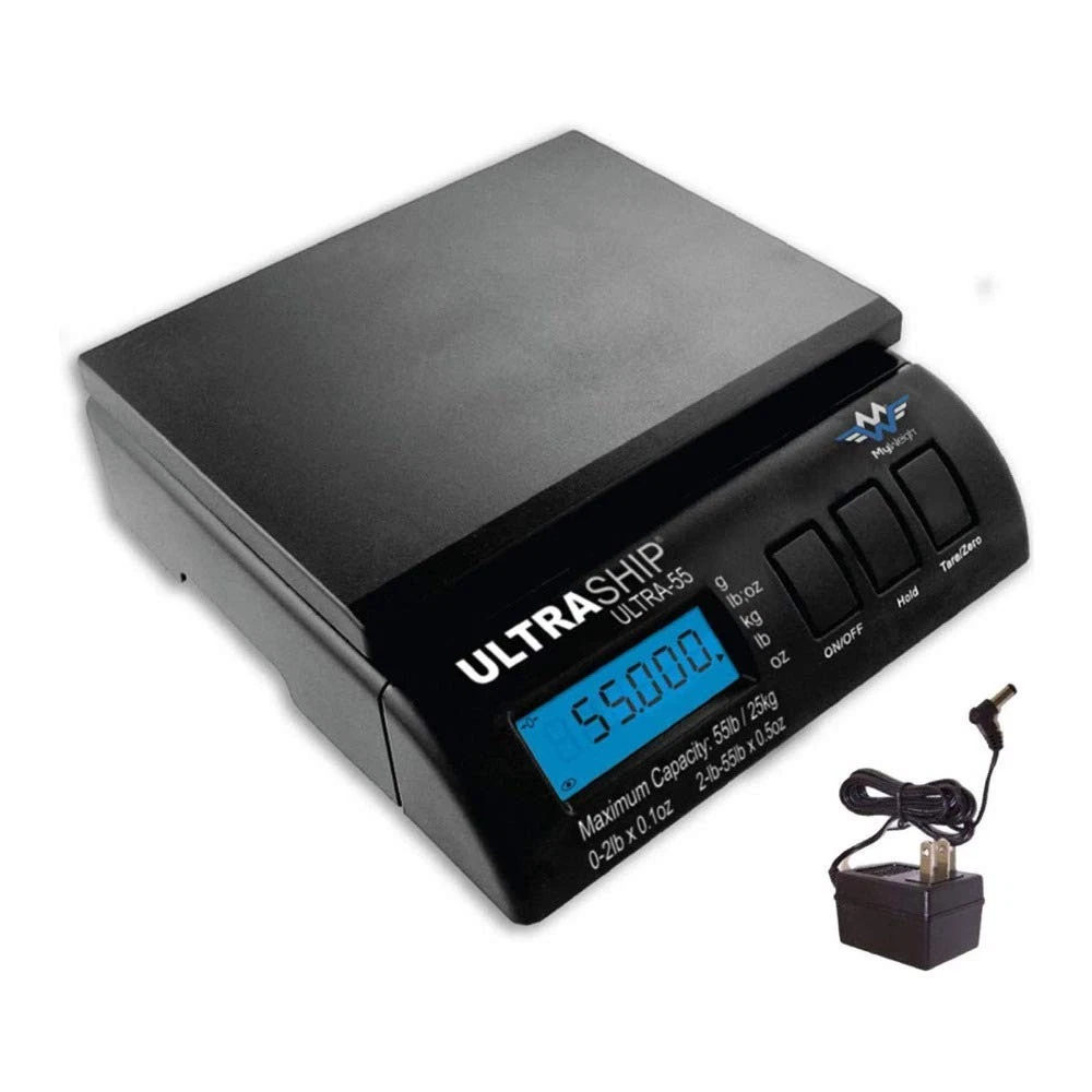 UltraShip 55 lb. Digital Postal Shipping & Kitchen Scale 10.1 inches