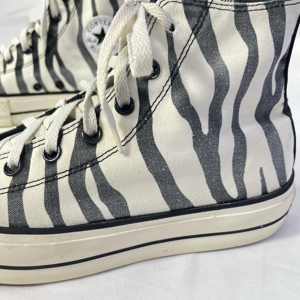 Converse Chuck Taylor All Star Platform Zebra Mujer’s 9.5 Hombre’s 7.5 By You Foto 2 de 4