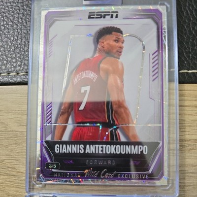 Giannis Antetokounmpo 2026 Wild Card ESPN NSCC Exclusive Miami Heat Jersey! /5