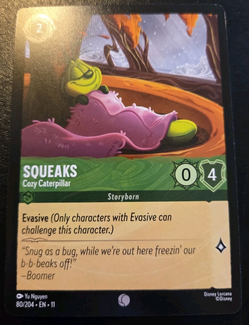 Squeaks - Cozy Caterpillar 80/204 Common Winterspell Disney Lorcana TCG