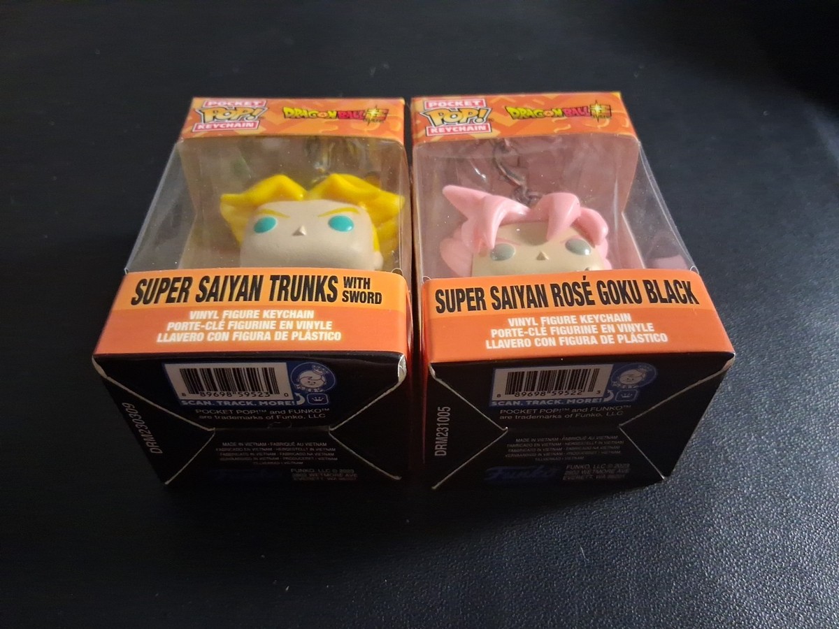 2 Funko Pop Keychain Dragon Ball Super: Saiyan Future Trunks and