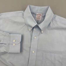 Brooks Brothers Madison Long Sleeve Dress Shirt 16-33 Blue Business Casual