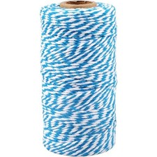 Blue and White Twine String 328 Feet Christmas Bakers Twine Heavy Duty Packing