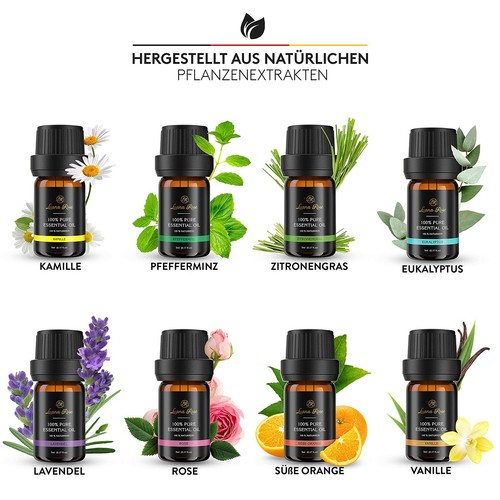 LuanaRose ätherische Öle 8er Set Duftöl Raumduft für Diffuser Massage Duftkerzen - Bild 2 von 8