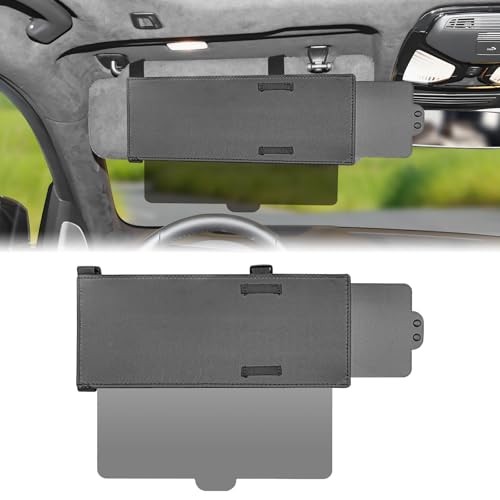 Car Sun Visor Extender, Car Sun Visor Extension with Polycarbonate Lens and