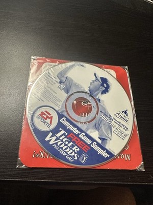 Computer Game Sampler 1999 Tiger Woods PGA Tour CD-ROM AOL PC NEW/SEALED