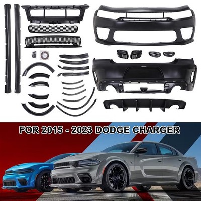 Widebody Kit Front And Rear Bumper Body Kit For 2015-2023 Dodge Charger SRT