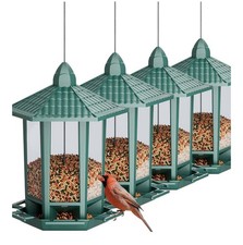 New Birdream Bird Feeders 4 Pack Green Finches  Sparrows Open Never Out Of Box