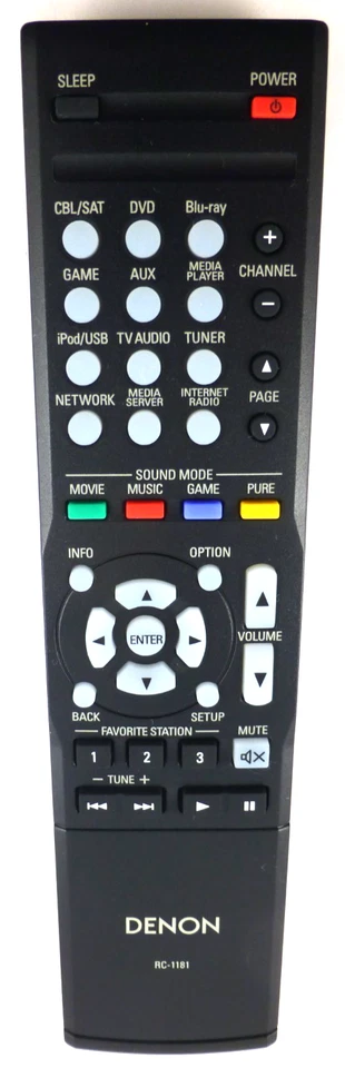 RC-1181 NEW DENON OEM A/V RECEIVER REMOTE CONTROL PN: 30701014000AD - Image 4 of 4