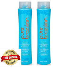 Pure Brazilian Anti-Frizz Daily Shampoo, Salt-Free, Color Safe, with Keratin, Ar