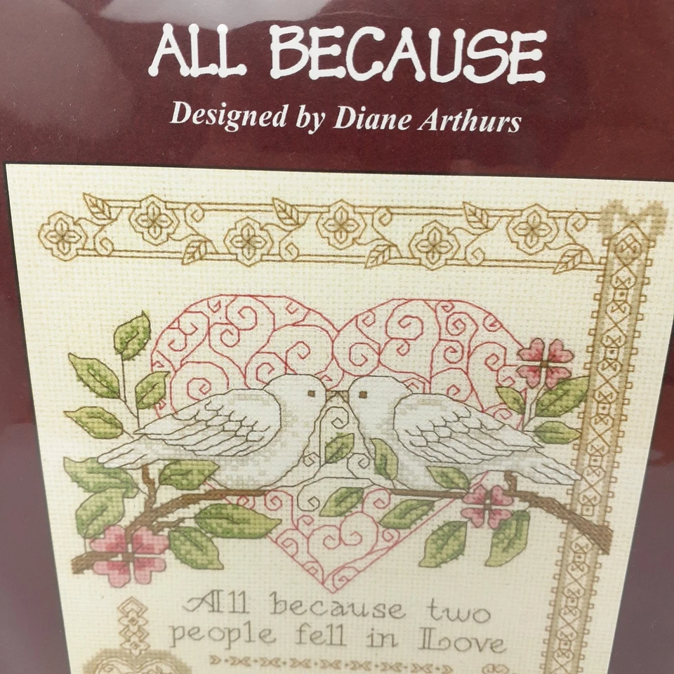 Imaginating All Because Counted Cross Stitch Wedding Pattern Natural Aida 2571K - Image 3 of 4
