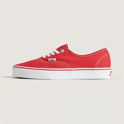 Mens VANS Size 7.5 Red Canvas With White rubber soles
