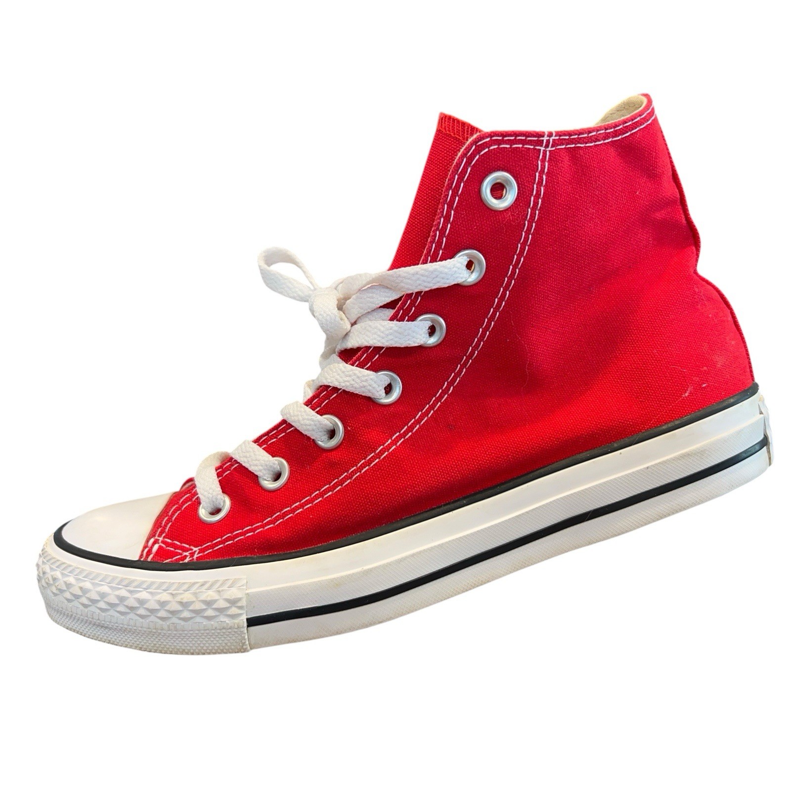 Converse Chuck Taylor All Star Bright Red High Top Sneaker Shoes Womens 8 Casual thumbnail 5