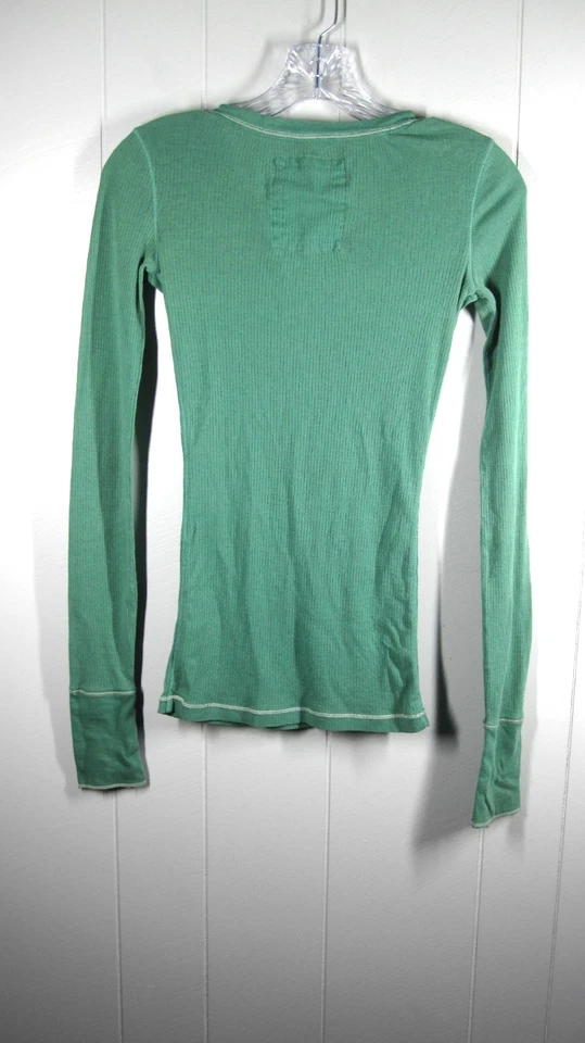 Camisa Hollister Adolescente M Verde Pullover Henely Camiseta Bella Swan Y2K Años 90 Retro Foto 2 de 4