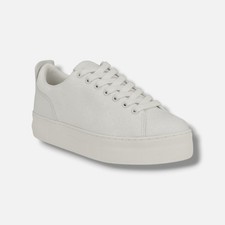 GUESS Women Ivory Giaa Lace-up Platform Court Sneaker Size 6.5 M