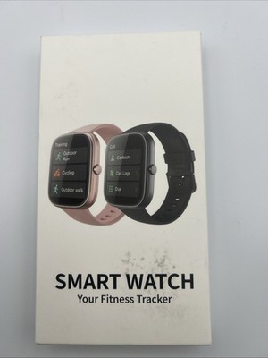 T60 Smart Watch For Android And iPhone IP68 Waterproof Smartwatch, Black