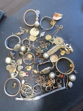 321 Grams Vintage Gold Filled 10-14k Scrap Jewelry only spring rings are ferrous