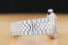 ROLEX DATEJUST 1601 18K GOLD STEEL GRAY DIAL WATCH w/ ROLEX FOLDED BRACELET 8