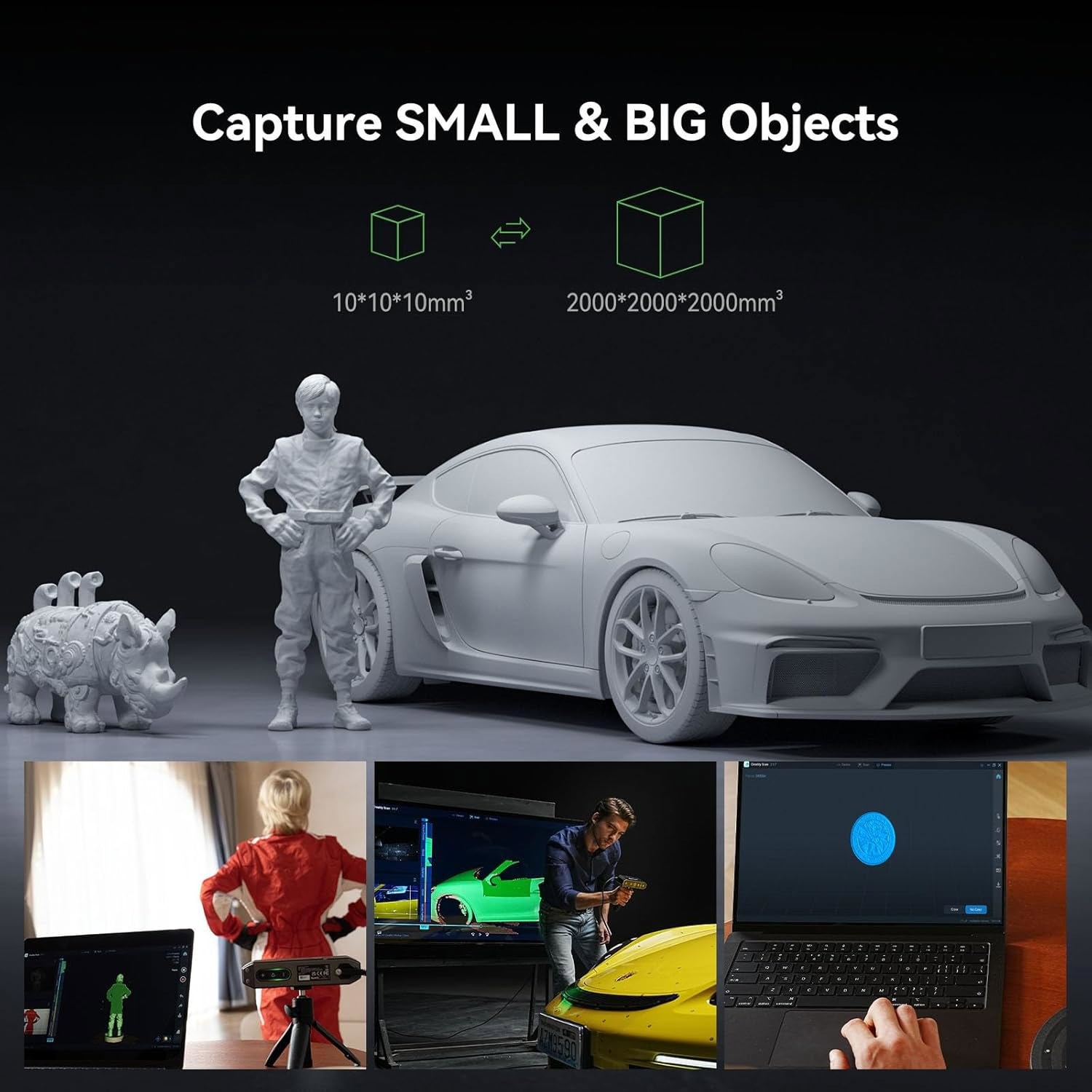 Creality CRScan Otter 3D Scanner 20fps Vierlinsiges Stereosystem 10-2000mm Range - Bild 2