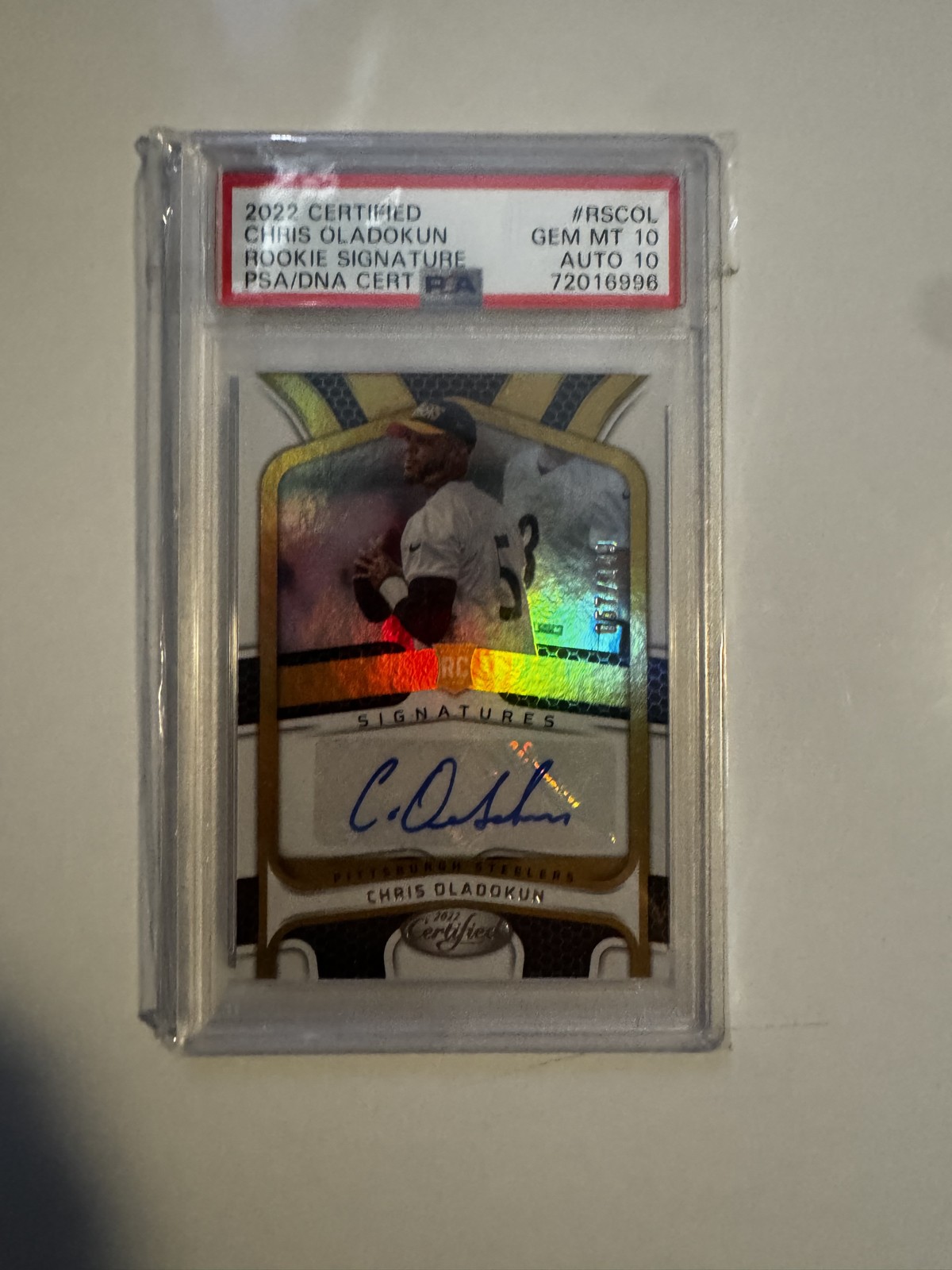 Chris Oladokun Panini Certified Rookie Signatures #RSCOL Base