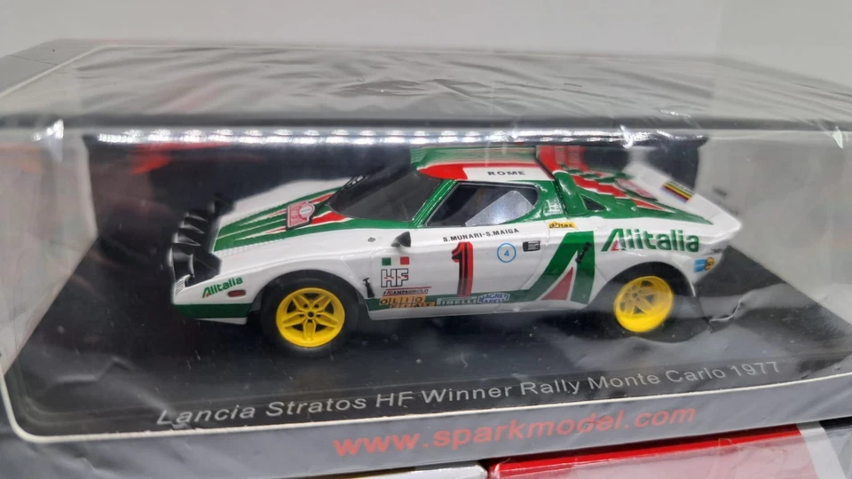 SPARK S9090 1/43 LANCIA STRATOS HF MUNARI - MAIGA WINNER MONTECARLO RALLY 1977 - Immagine 3 di 4