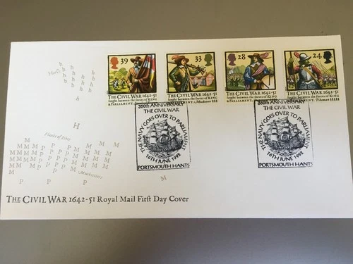 GB STAMPS UNADDRESSED SPONSERED POSTMARK FIRST DAY COVER 1992 CIVIL WAR