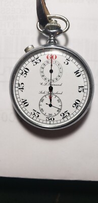 Vintage C.L. Guinand Split Second Mechanical Stop Watch Valjoux 57 Runs Swiss