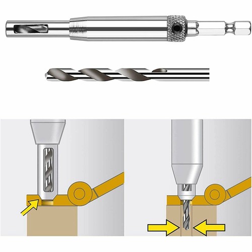 Self Centering Drill Bit Hinge Hardware Drill Bit Set Door Drawer Hole Drilling - Picture 10 of 14