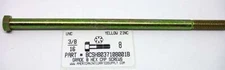 3/8-16x8 Hex Head Cap Screws Grade 8 Steel Zinc Yellow Plated (2)