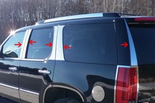 For 2007-2014 Cadillac Escalade Suv 10pc Stainless Steel Chrome Pillar Post Trim For 2007-2014 Cadillac Escalade Suv 10pc Stainless Steel Chrome Pillar Post Trim