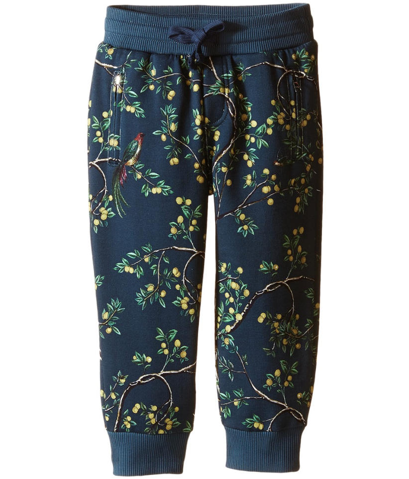 Dolce Gabbana L54053 Blue Limoni Casual Jogger Pants Girl's Size