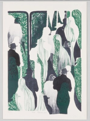 Russian Contemporary Artist Anna Parkina Signed L/E Lithograph 2009. In Full Bud
