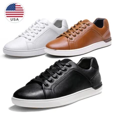 Men's PU Leather Casual Shoes Classic Skate Shoes Fashion Sneakers