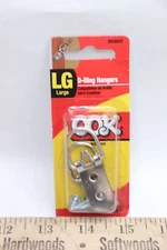 (2-Pk) Hillman Group D-Ring Hangers Steel Large 20-Pound 50207