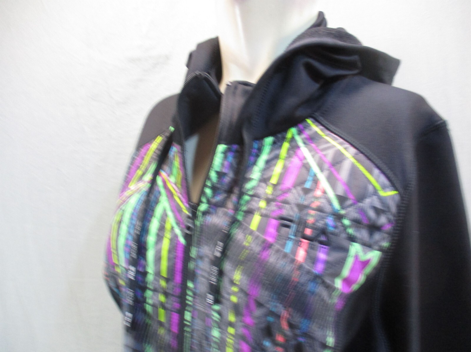 Giacca sportiva FILA taglia L donna multicolore full zip supporto colletto tasca 614