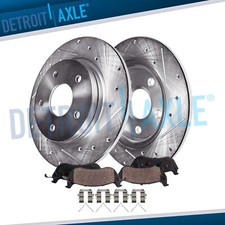 Rear Drilled and Slotted Brake Rotors Brake Pads Kit for 2018-2023 Hyundai Kona