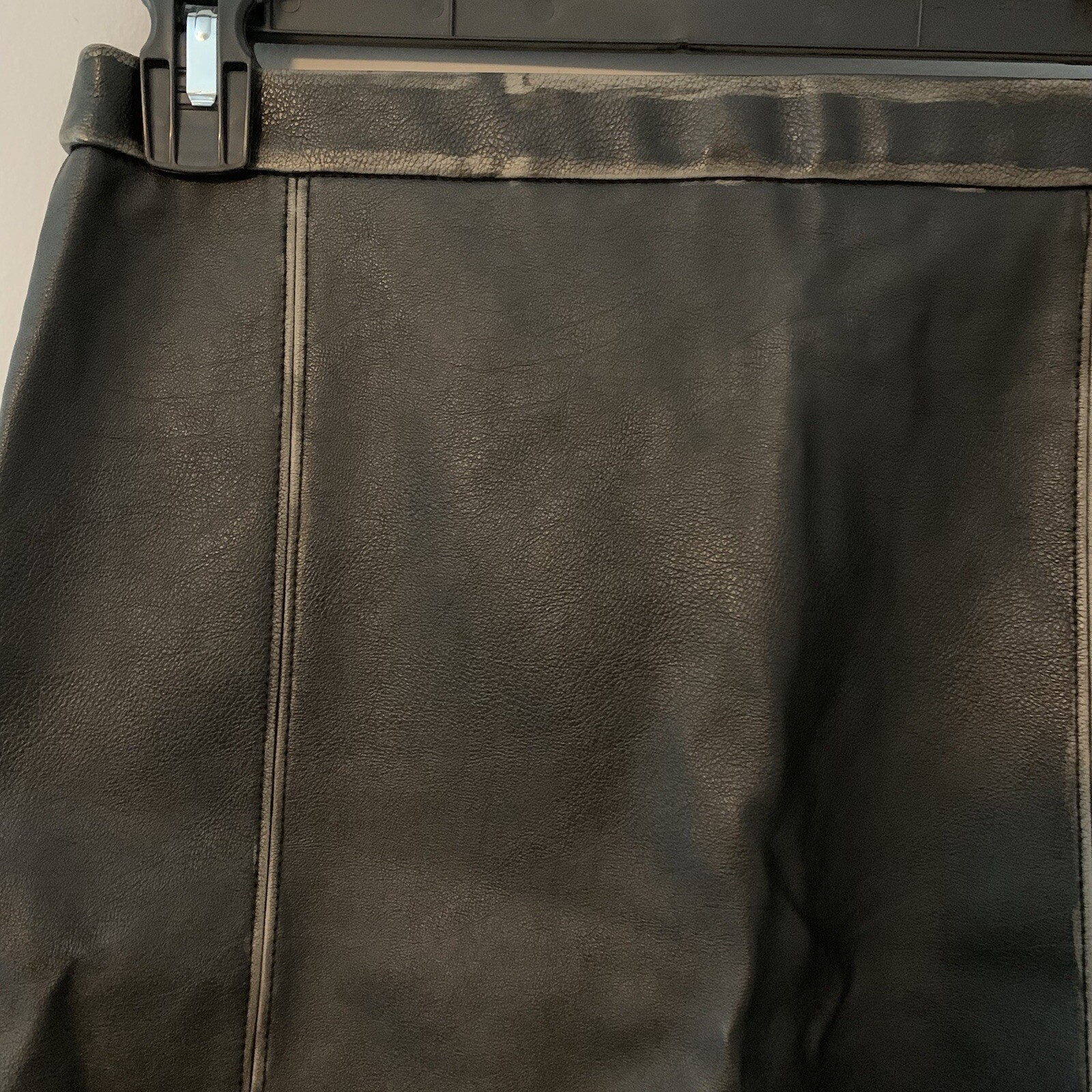 Women's Zara Basic Black Leather Asymmetrical Stu… - image 4