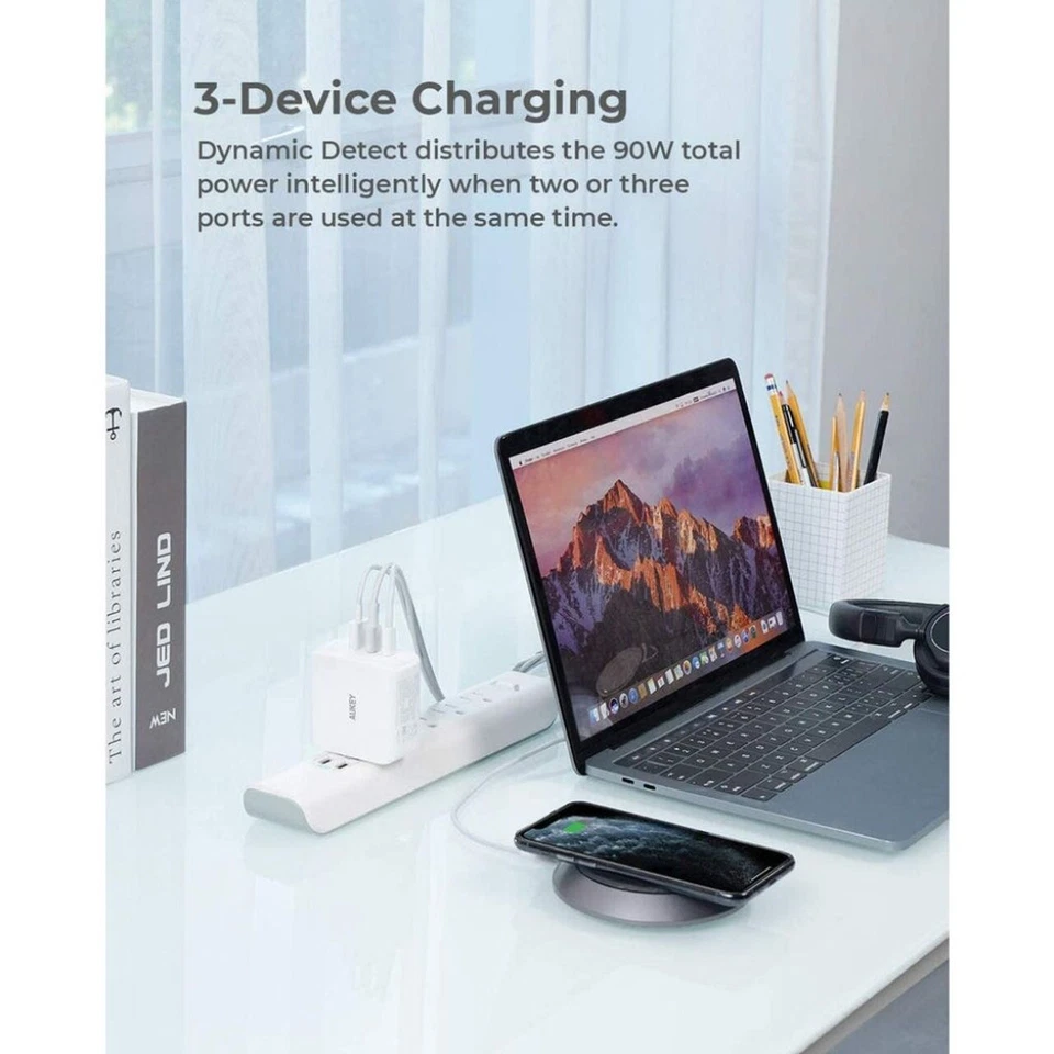 AUKEY 90W FAST CHARGER, PA-B6S. - Image 2 of 4