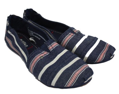 ladies navy flat shoes size 7